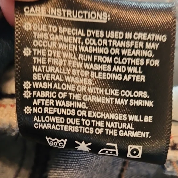 Wax Jean-Butt,I Love You-  Distressed Blue Jeans - Picture 7 of 10